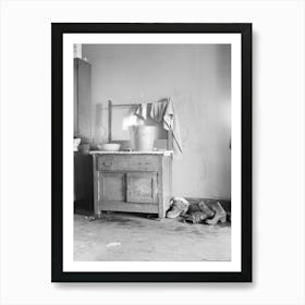 Washstand In Corner Of Kitchen Of Edgar Allen S Home On Farm Near Milford, Iowa, Contrast This With Washstand Picture Art Print