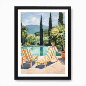 Sun Lounger By The Pool In San Marino Italy 2 Art Print