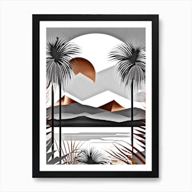 Palm Trees In The Sun Art Print