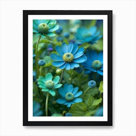 Blue Flowers 4 Art Print