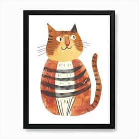 Australian Mist Cat Clipart Illustration 2 Art Print