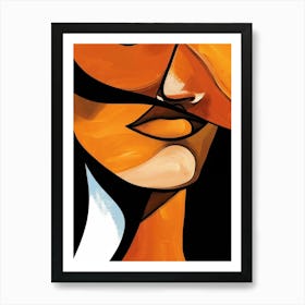 Abstract Of A Woman'S Face 17 Art Print