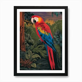 Parrot In The Jungle Art Print