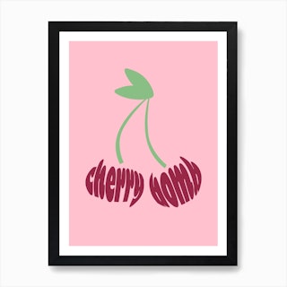 Cherry Bomb Pink And Red Art Print