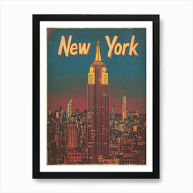 Aihrgdesign A Vintage Travel Poster Of New York 2 Art Print