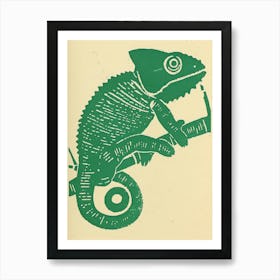 Carpet Chameleon Bold Block 3 Art Print