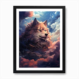 Wolf In The Sky 2 Art Print