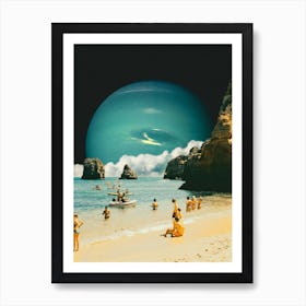 Space Beach Art Print