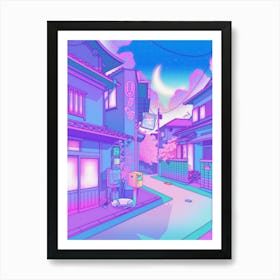 Kurashiki Daylight Moon Art Print