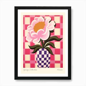 Spring Collection Peonies Flower Vase 4 Art Print