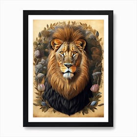 Lion Portrait Art Print