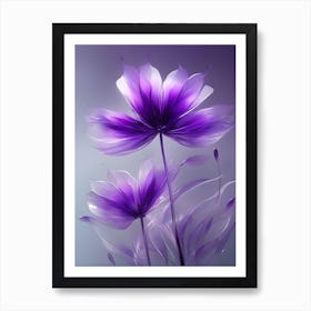 Purple Flowers Canvas Art Art Print