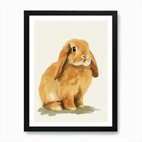 Cinnamon Rabbit Kids Illustration 4 Art Print