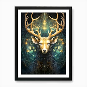 Deer Head 2 Art Print