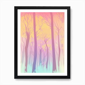 Pastel Forest Art Print