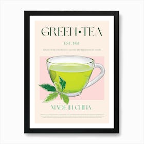 Green Tea Mid Century Affiche