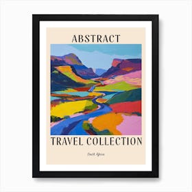 Abstract Travel Collection Poster South Africa 1 Art Print