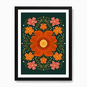 Red Flower Art Print