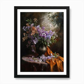 Baroque Floral Still Life Phlox 2 Art Print