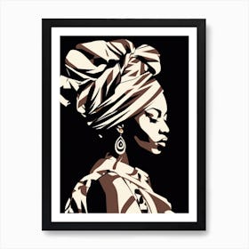 African Woman In A Turban 15 Art Print