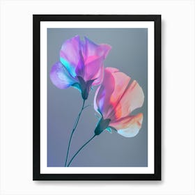 Iridescent Flower Sweet Pea 1 Art Print