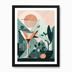 Cosmopolitan Mid Century Modern 2 Art Print