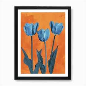 Blue Tulips 8 Art Print