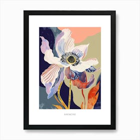 Colourful Flower Illustration Poster Anemone 3 Art Print