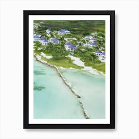 Bimini Bahamas Watercolour Tropical Destination Art Print