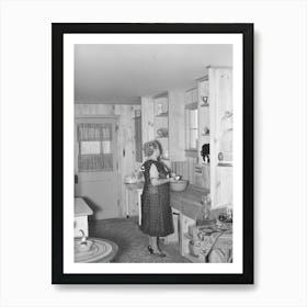 Southeast Missouri Farms, Wife Of Client In Kitchen Of New Home, La Forge Project, Missouri By Russell Lee Art Print