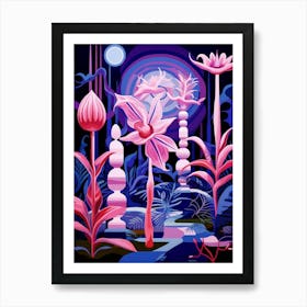 Abstract Geometric Botanical 1 Art Print