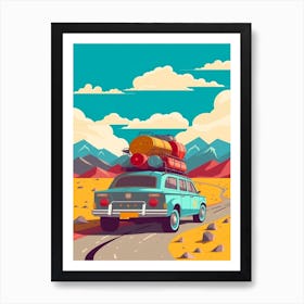 A Hammer In The Andean Crossing Patagonia Illustration 3 Art Print