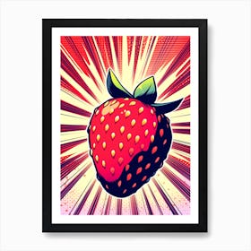 Pop Strawberry Art Print