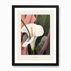 Flower Illustration Calla Lily 1 Poster Art Print