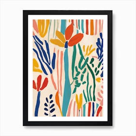 Colorful Matisse Abstract Plants Art Print