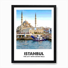 Istanbul, City, Print, Art, Landscape, Turkey, Home Decor, Wall Print 2 Art Print