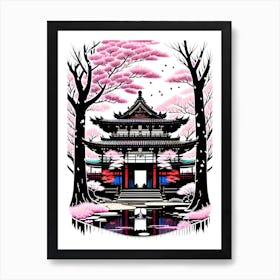 Japanese Temple Art Print