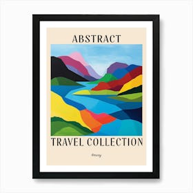 Abstract Travel Collection Poster Norway 3 Art Print