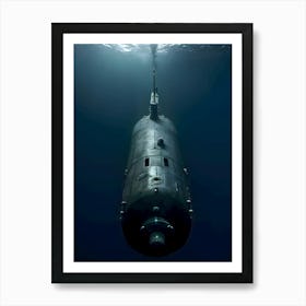 Submarine In The Ocean-Reimagined 14 Art Print