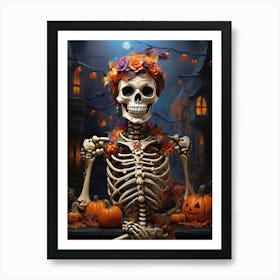 Halloween Skeleton 3 Art Print