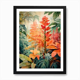 Tropical Plant Painting Croton 3 Art Print