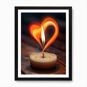 Heart Shaped Candle Art Print