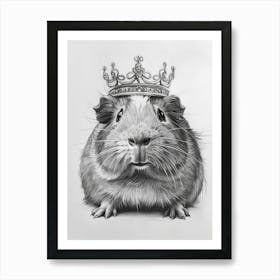 Guinea Pig With Crown 4 Art Print