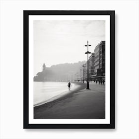 San Sebastian, Spain, Black And White Analogue Photography 1 Art Print