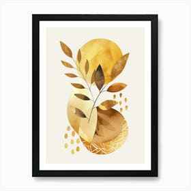 Gold Leaf Canvas Print 12 Art Print