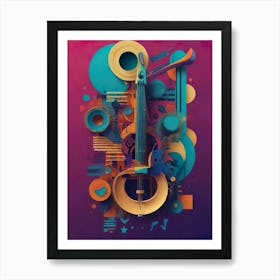 Abstract Music Art Art Print