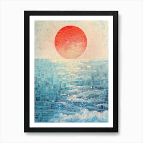 Sunset Over The Ocean 73 Art Print