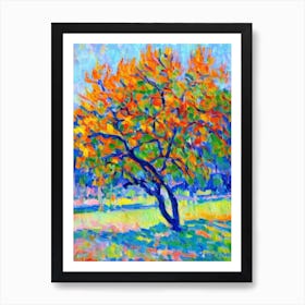 Willow Oak tree Abstract Block Colour Art Print