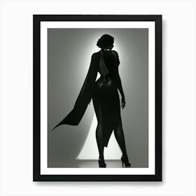 A Woman With Cape Art Print