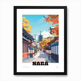 Nara Japan 1 Colourful Travel Poster Art Print